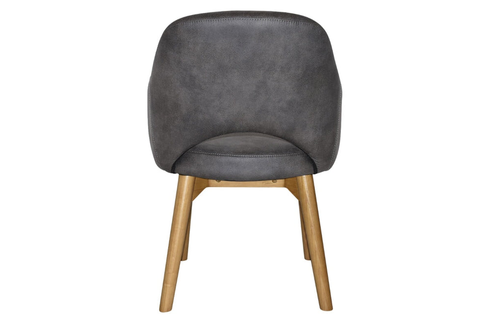 EZ Hospitality Cairo Indoor Armchair Timber Base - Light Oak 4 Leg-pelle benito sage  