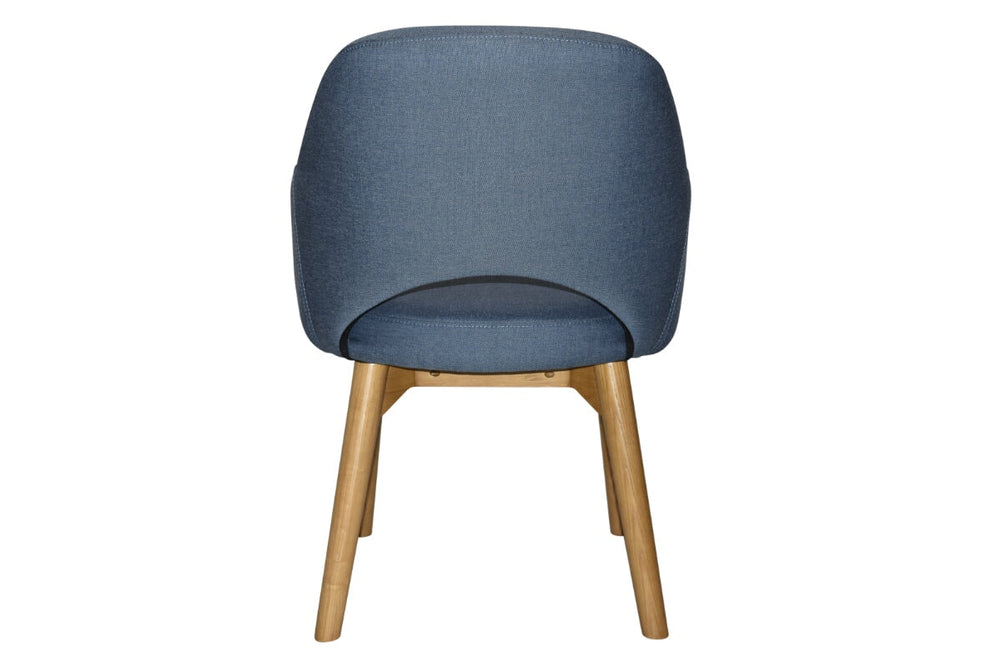 EZ Hospitality Cairo Indoor Armchair Timber Base - Light Oak 4 Leg-pelle benito sage  