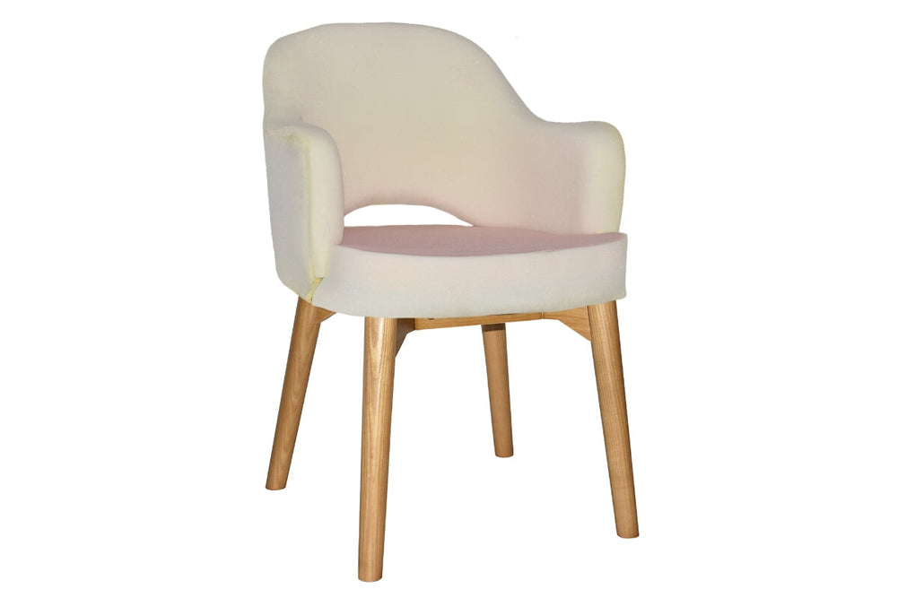 EZ Hospitality Cairo Indoor Armchair Timber Base - Light Oak 4 Leg-unupholstered  