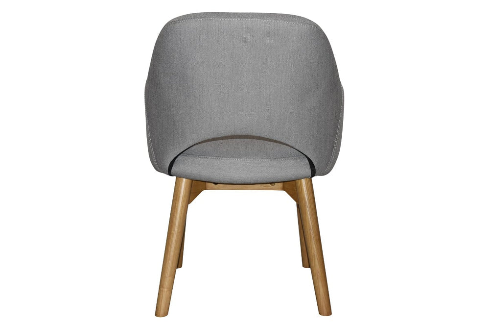 EZ Hospitality Cairo Indoor Armchair Timber Base - Light Oak 4 Leg-pelle benito sage  