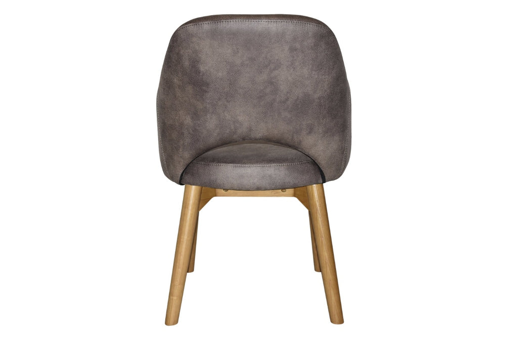 EZ Hospitality Cairo Indoor Armchair Timber Base - Light Oak 4 Leg-pelle benito sage  