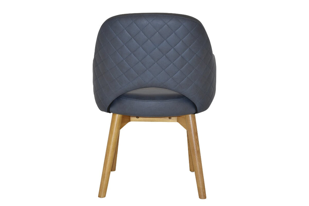 EZ Hospitality Cairo Indoor Armchair Timber Base - Light Oak 4 Leg-pelle benito sage  