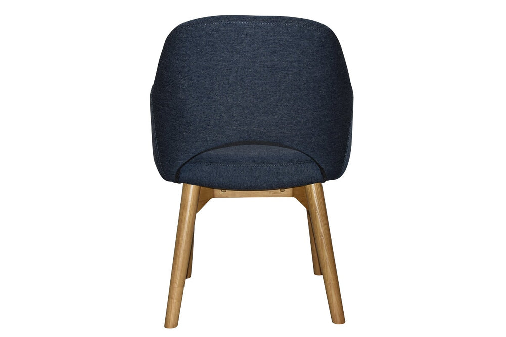 EZ Hospitality Cairo Indoor Armchair Timber Base - Light Oak 4 Leg-pelle benito sage  