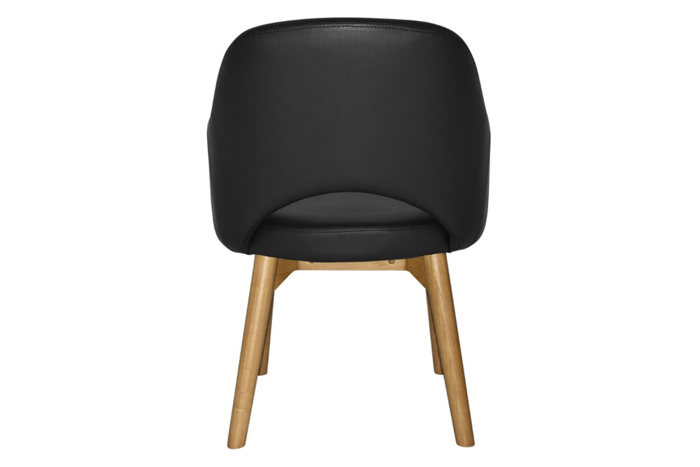 EZ Hospitality Cairo Indoor Armchair Timber Base - Light Oak 4 Leg-pelle benito sage  