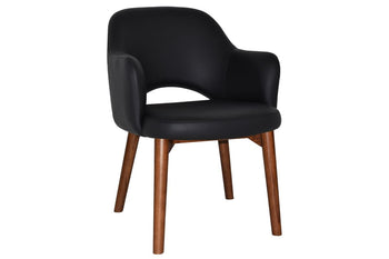  - EZ Hospitality Cairo Indoor Armchair Timber Base - Light Walnut 4 Leg - 1