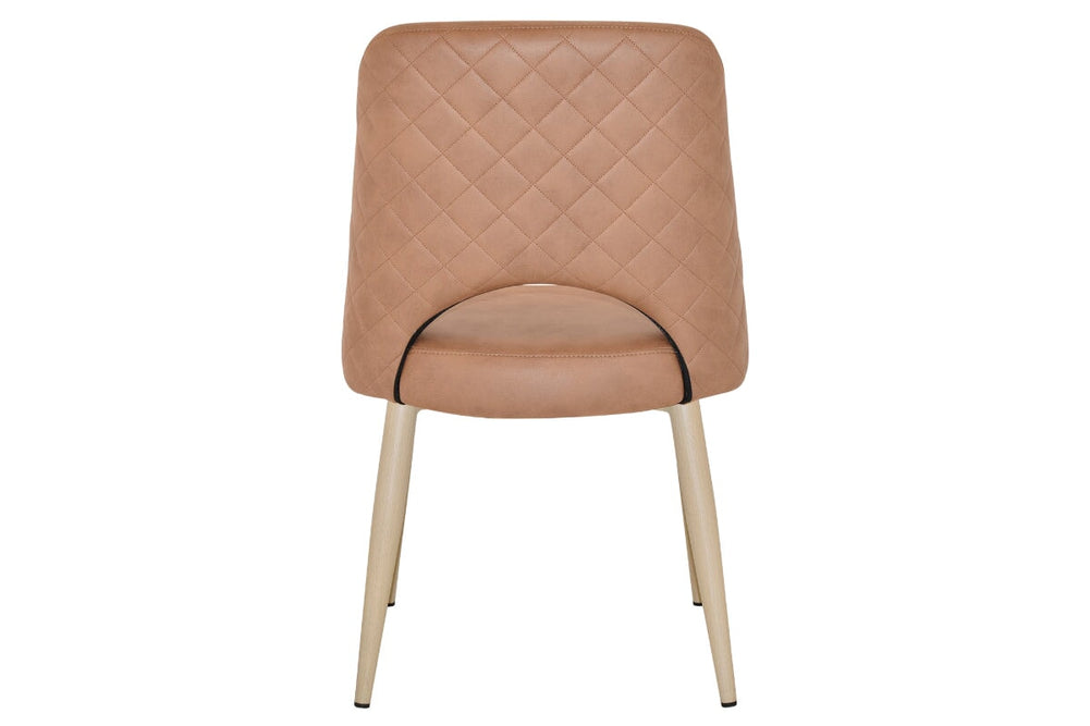 EZ Hospitality Cairo Indoor Armless Chair Metal Base - Birch 4 Leg-pelle/benito tan  