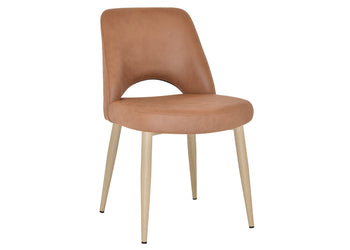EZ Hospitality Cairo Indoor Armless Chair Metal Base - Birch 4 Leg EZ Hospitality pelle/benito tan 