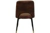 EZ Hospitality Cairo Indoor Armless Chair Metal Base - Black Brass 4 Leg - Thumbnail 28 