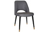 EZ Hospitality Cairo Indoor Armless Chair Metal Base - Black Brass 4 Leg - Thumbnail 17 