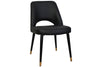 EZ Hospitality Cairo Indoor Armless Chair Metal Base - Black Brass 4 Leg - Thumbnail 1 