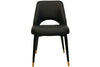 EZ Hospitality Cairo Indoor Armless Chair Metal Base - Black Brass 4 Leg - Thumbnail 2 