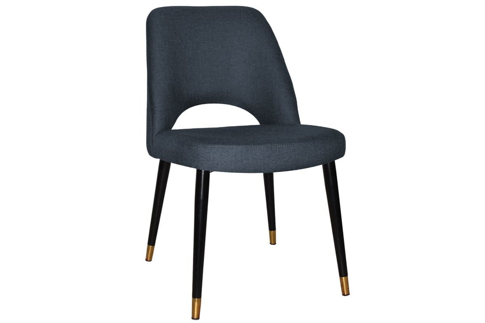 EZ Hospitality Cairo Indoor Armless Chair Metal Base - Black Brass 4 Leg-gravity navy  