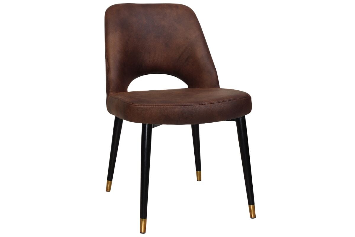 EZ Hospitality Cairo Indoor Armless Chair Metal Base - Black Brass 4 Leg EZ Hospitality eastwood bison 