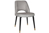 EZ Hospitality Cairo Indoor Armless Chair Metal Base - Black Brass 4 Leg - Thumbnail 29 