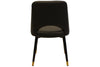 EZ Hospitality Cairo Indoor Armless Chair Metal Base - Black Brass 4 Leg - Thumbnail 4 