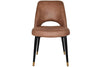 EZ Hospitality Cairo Indoor Armless Chair Metal Base - Black Brass 4 Leg - Thumbnail 37 