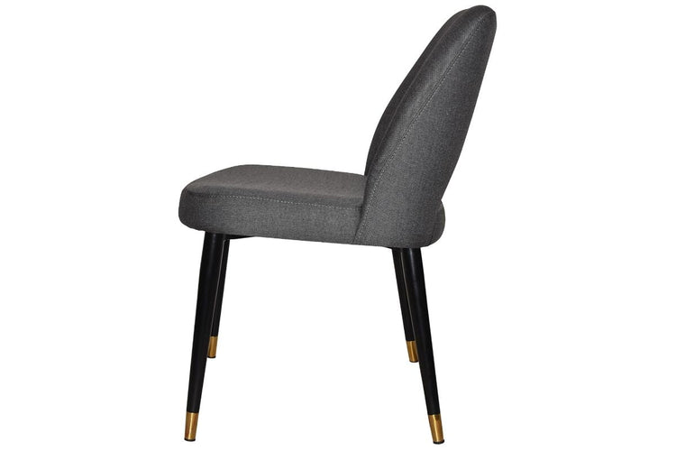EZ Hospitality Cairo Indoor Armless Chair Metal Base - Black Brass 4 Leg EZ Hospitality 