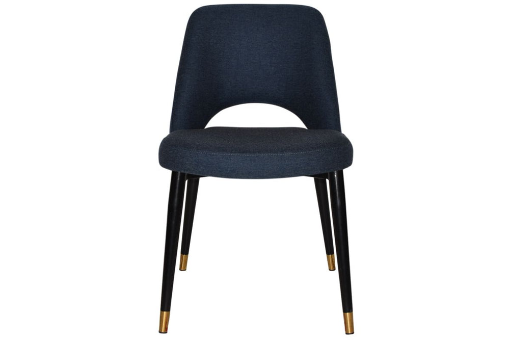 EZ Hospitality Cairo Indoor Armless Chair Metal Base - Black Brass 4 Leg-pelle/benito tan  