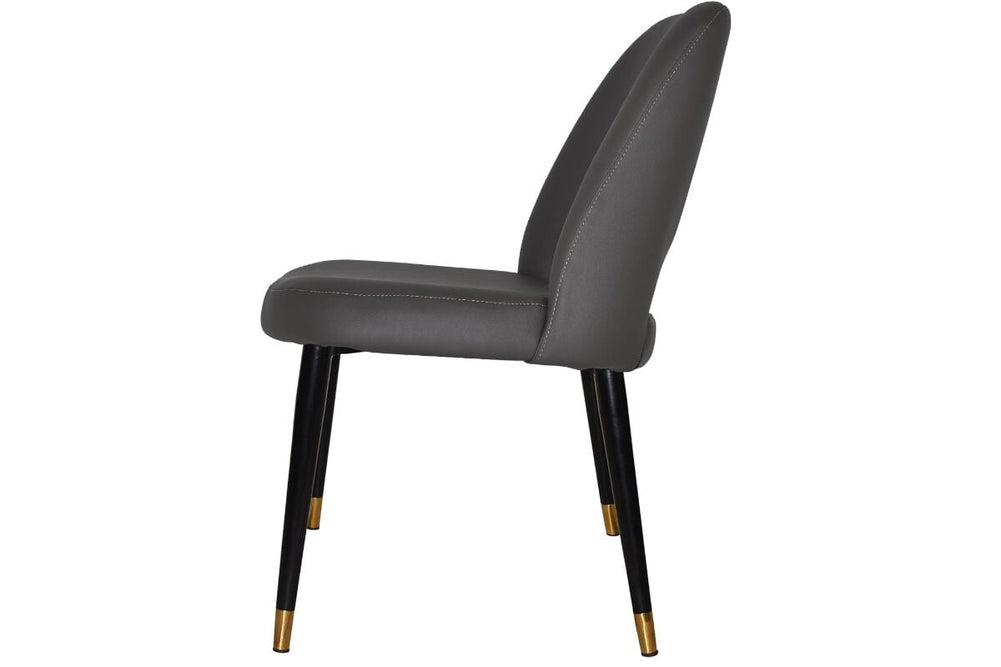 EZ Hospitality Cairo Indoor Armless Chair Metal Base - Black Brass 4 Leg-pelle/benito tan  