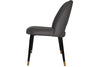 EZ Hospitality Cairo Indoor Armless Chair Metal Base - Black Brass 4 Leg - Thumbnail 7 