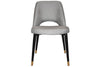 EZ Hospitality Cairo Indoor Armless Chair Metal Base - Black Brass 4 Leg - Thumbnail 30 
