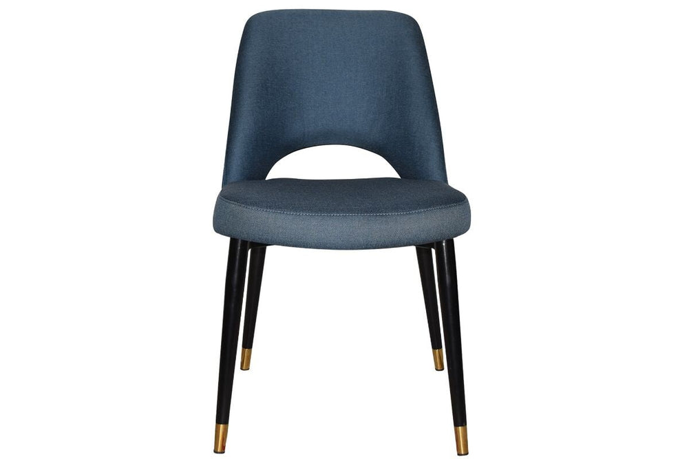 EZ Hospitality Cairo Indoor Armless Chair Metal Base - Black Brass 4 Leg-pelle/benito tan  