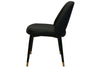 EZ Hospitality Cairo Indoor Armless Chair Metal Base - Black Brass 4 Leg - Thumbnail 3 