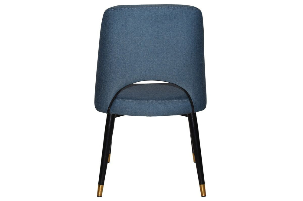 EZ Hospitality Cairo Indoor Armless Chair Metal Base - Black Brass 4 Leg-pelle/benito tan  