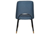 EZ Hospitality Cairo Indoor Armless Chair Metal Base - Black Brass 4 Leg - Thumbnail 12 