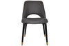 EZ Hospitality Cairo Indoor Armless Chair Metal Base - Black Brass 4 Leg - Thumbnail 6 
