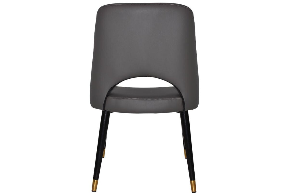 EZ Hospitality Cairo Indoor Armless Chair Metal Base - Black Brass 4 Leg-pelle/benito tan  