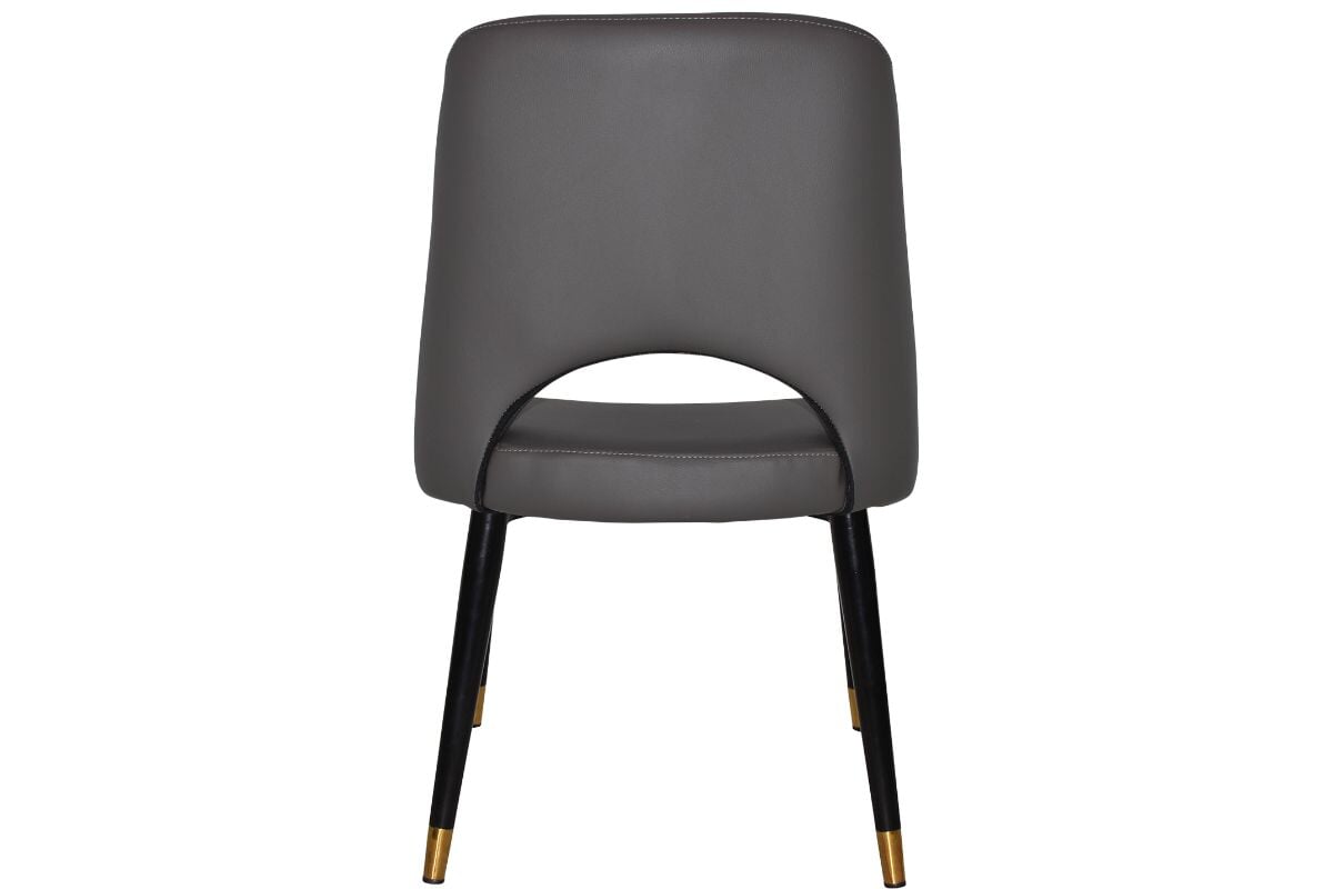 EZ Hospitality Cairo Indoor Armless Chair Metal Base - Black Brass 4 Leg EZ Hospitality 