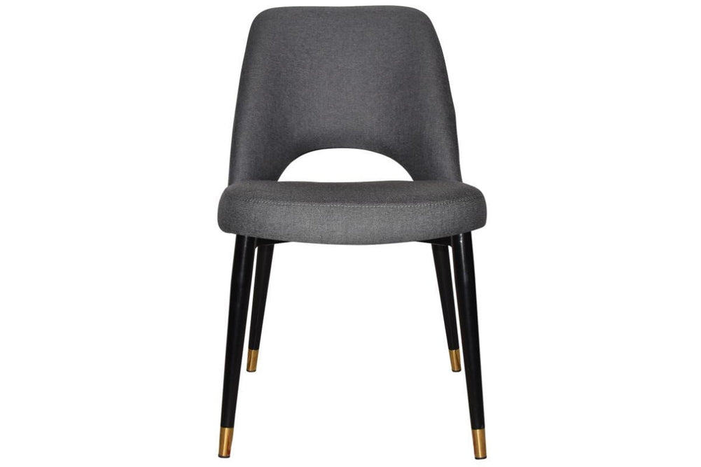 EZ Hospitality Cairo Indoor Armless Chair Metal Base - Black Brass 4 Leg-pelle/benito tan  