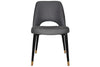 EZ Hospitality Cairo Indoor Armless Chair Metal Base - Black Brass 4 Leg - Thumbnail 18 