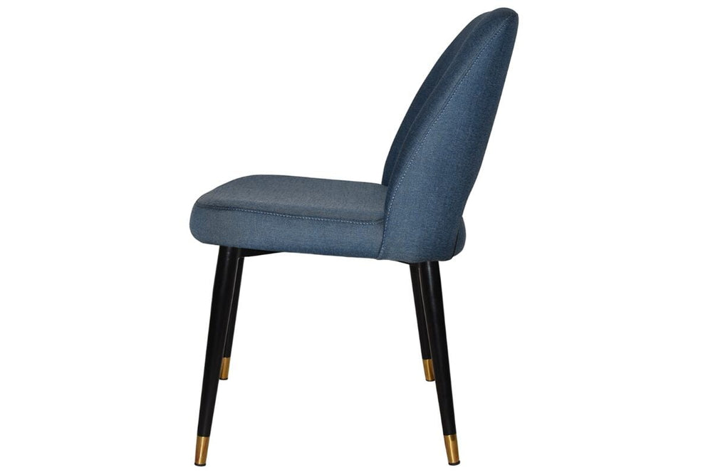 EZ Hospitality Cairo Indoor Armless Chair Metal Base - Black Brass 4 Leg-pelle/benito tan  