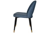 EZ Hospitality Cairo Indoor Armless Chair Metal Base - Black Brass 4 Leg - Thumbnail 11 