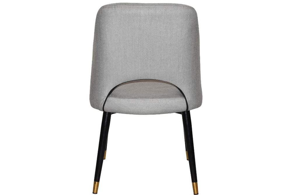 EZ Hospitality Cairo Indoor Armless Chair Metal Base - Black Brass 4 Leg-pelle/benito tan  