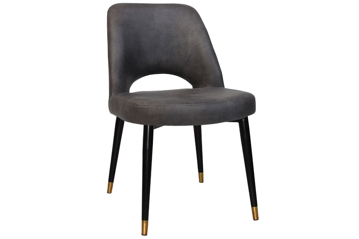 EZ Hospitality Cairo Indoor Armless Chair Metal Base - Black Brass 4 Leg EZ Hospitality eastwood slate 