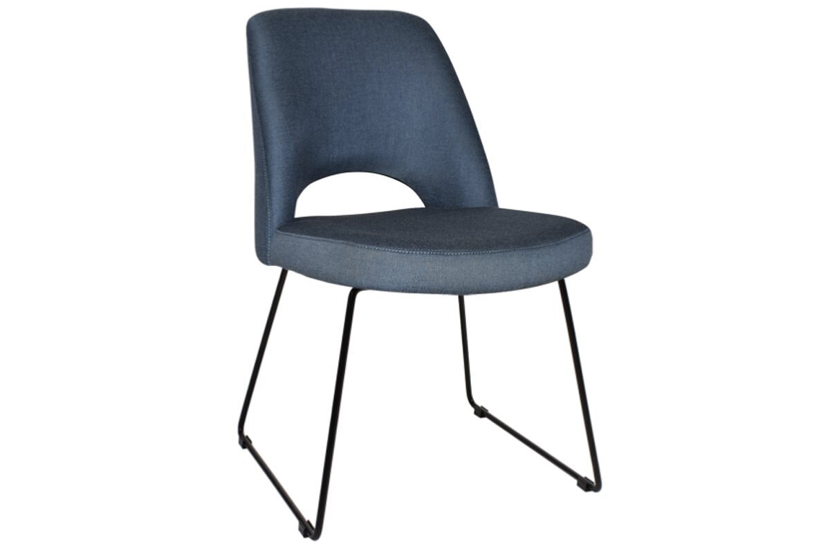 EZ Hospitality Cairo Indoor Armless Chair Metal Base - Black Sled EZ Hospitality gravity denim 