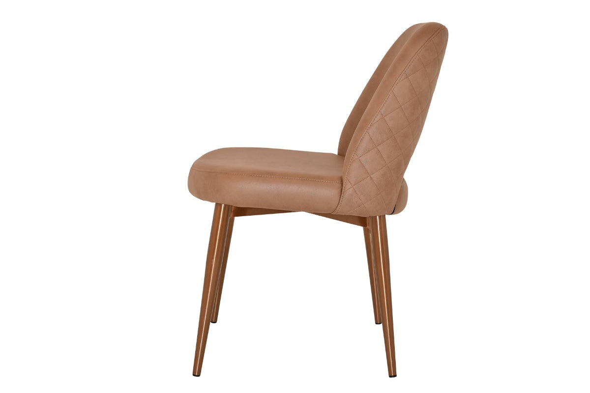 EZ Hospitality Cairo Indoor Armless Chair Metal Base - Brass 4 Leg EZ Hospitality 
