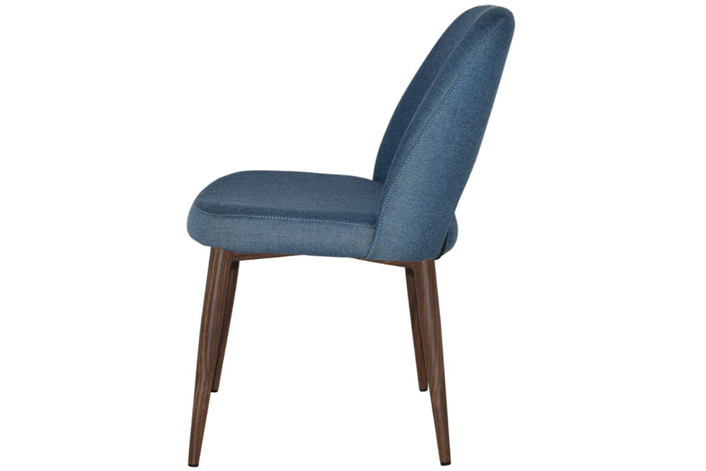 EZ Hospitality Cairo Indoor Armless Chair Metal Base - Light Walnut 4 Leg-pelle/benito tan  