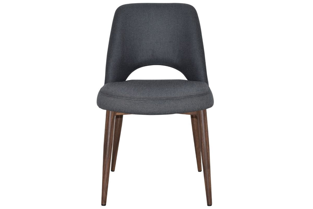 EZ Hospitality Cairo Indoor Armless Chair Metal Base - Light Walnut 4 Leg-pelle/benito tan  