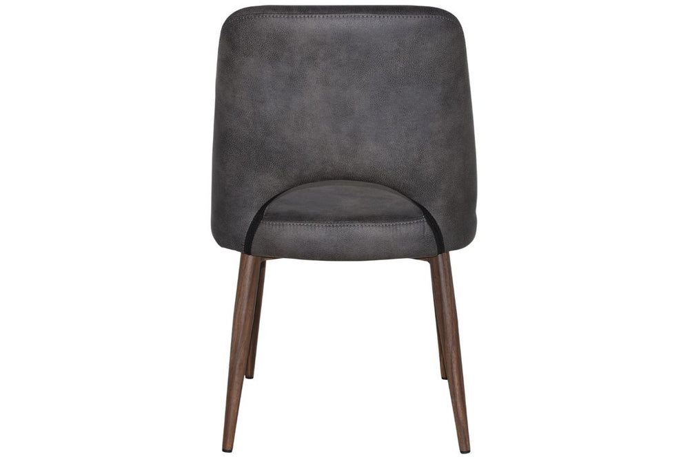 EZ Hospitality Cairo Indoor Armless Chair Metal Base - Light Walnut 4 Leg-pelle/benito tan  