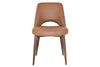 EZ Hospitality Cairo Indoor Armless Chair Metal Base - Light Walnut 4 Leg - Thumbnail 45 