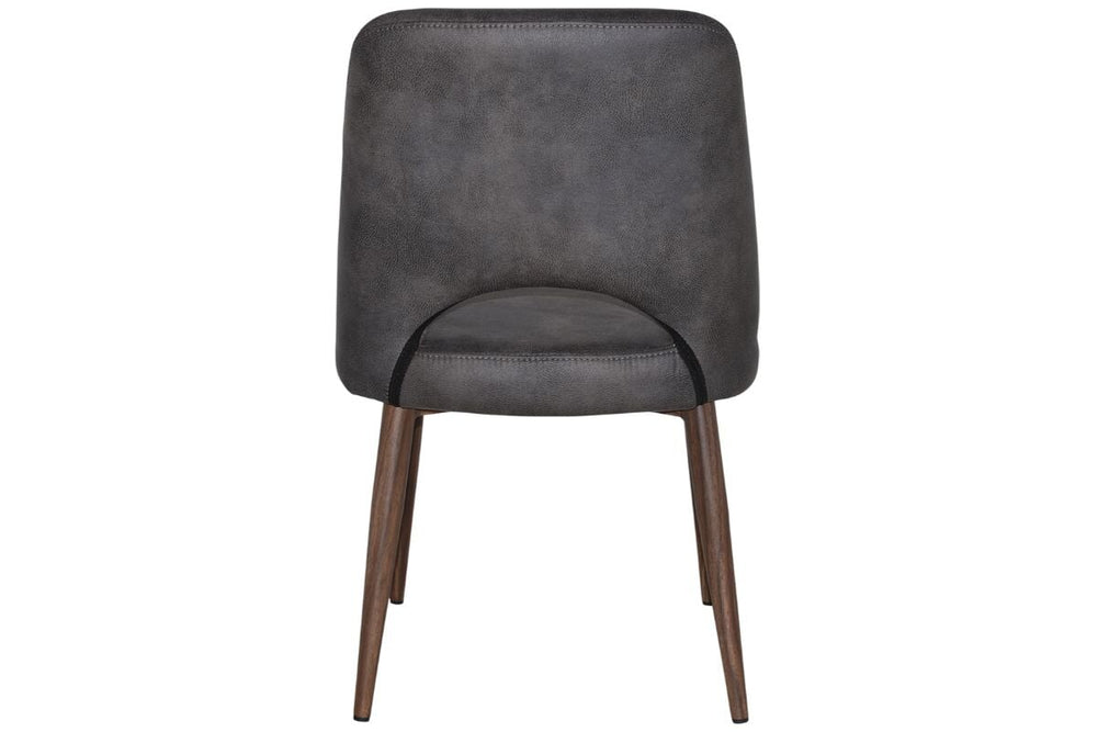 EZ Hospitality Cairo Indoor Armless Chair Metal Base - Light Walnut 4 Leg-pelle/benito tan  