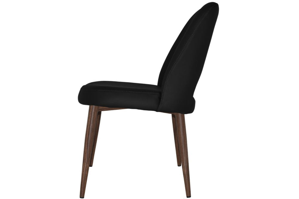 EZ Hospitality Cairo Indoor Armless Chair Metal Base - Light Walnut 4 Leg-pelle/benito tan  