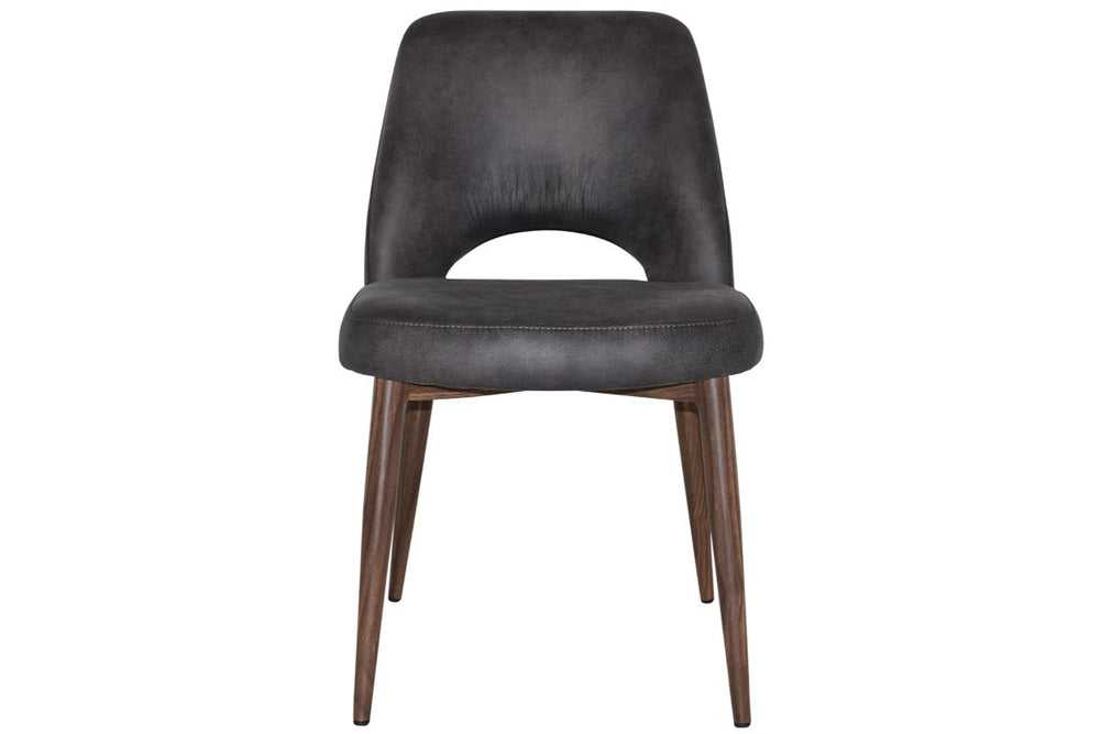 EZ Hospitality Cairo Indoor Armless Chair Metal Base - Light Walnut 4 Leg-pelle/benito tan  