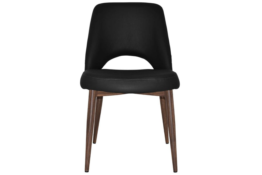 EZ Hospitality Cairo Indoor Armless Chair Metal Base - Light Walnut 4 Leg-pelle/benito tan  