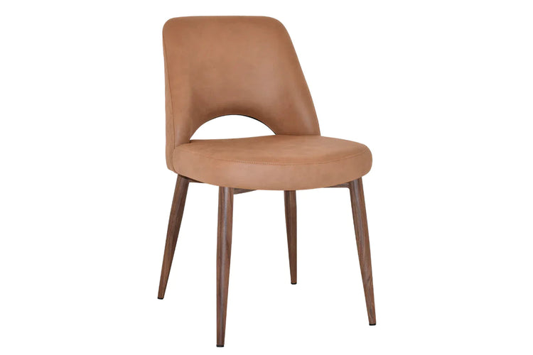 EZ Hospitality Cairo Indoor Armless Chair Metal Base - Light Walnut 4 Leg EZ Hospitality pelle/benito tan 