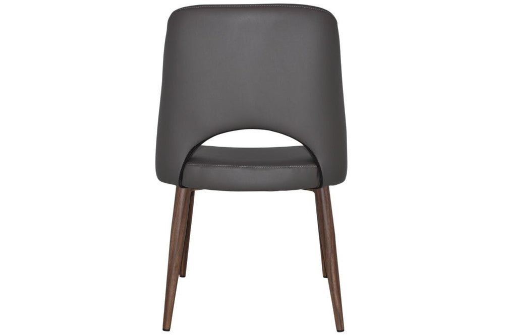 EZ Hospitality Cairo Indoor Armless Chair Metal Base - Light Walnut 4 Leg-pelle/benito tan  